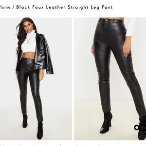Black leather pants